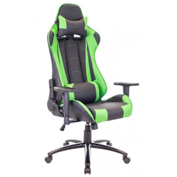 Кресло Everprof Lotus S9 экокожа черный/зеленый